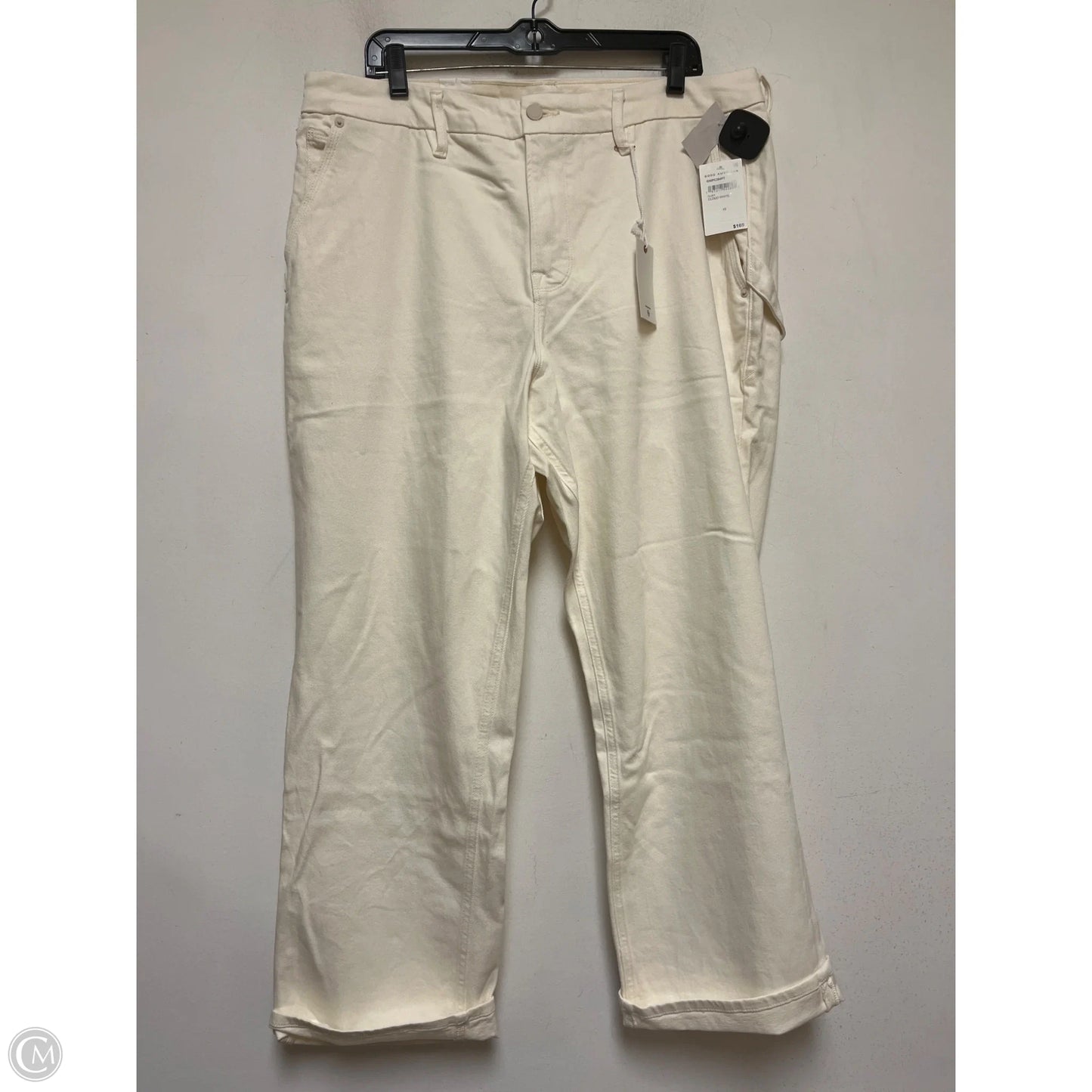 Jeans Wide Leg By Good American In Cream Denim, Size: 16