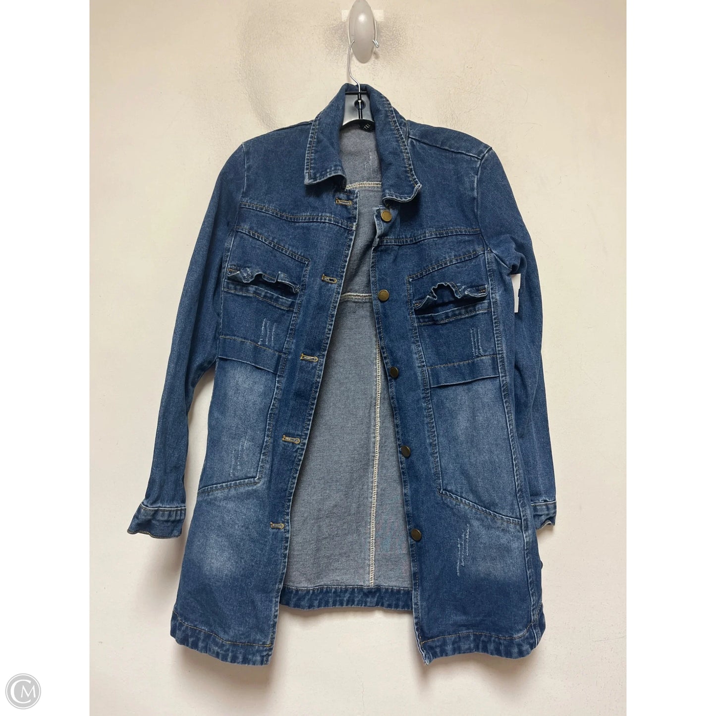 Jacket Denim By Clothes Mentor In Blue Denim, Size: Xs
