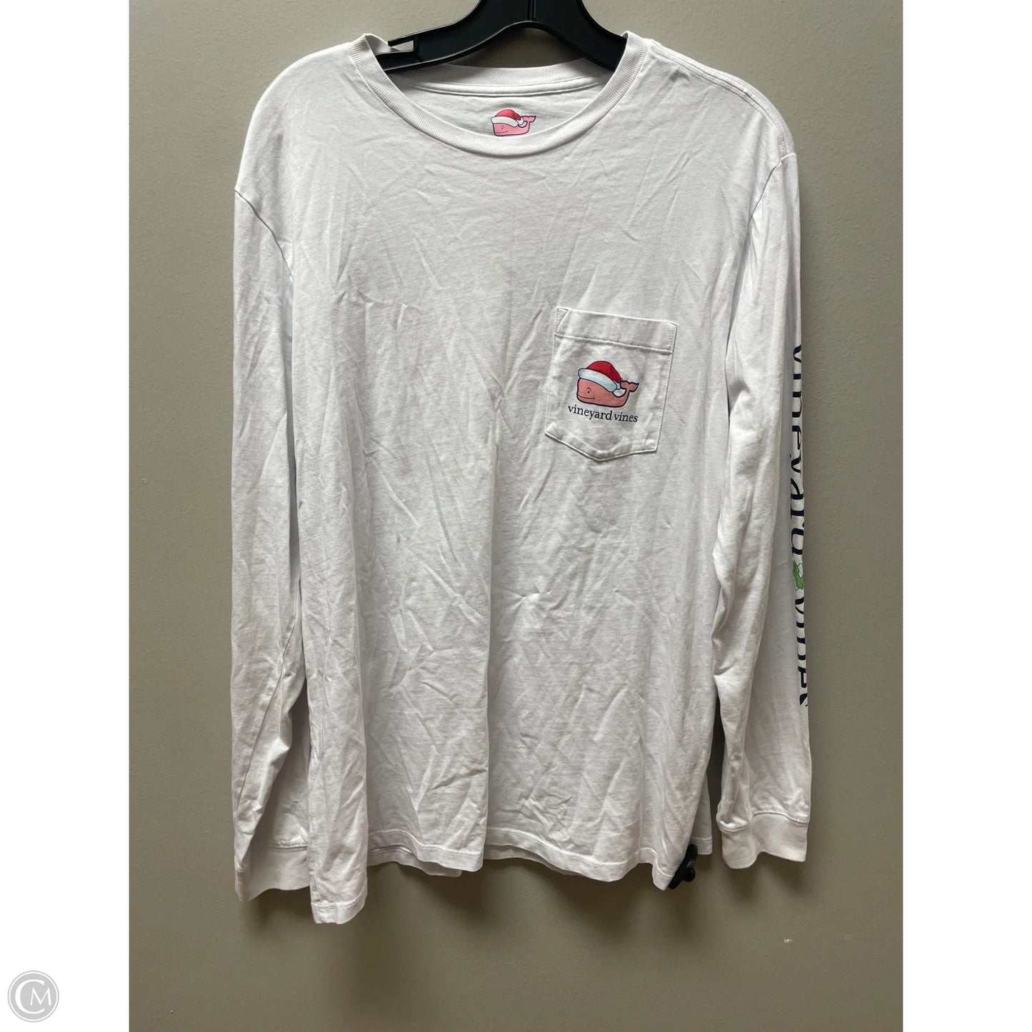 Top Long Sleeve Basic By Vineyard Vines In White, Size: M