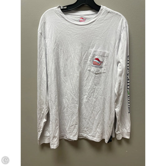 Top Long Sleeve Basic By Vineyard Vines In White, Size: M