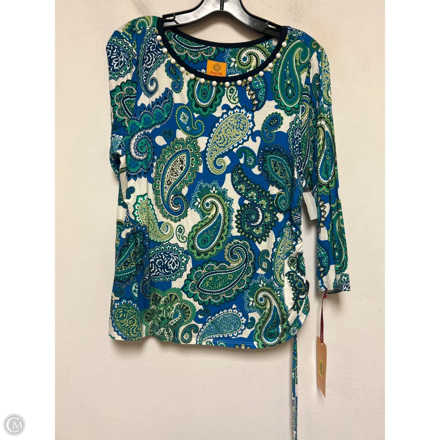 Top Long Sleeve By Ruby Rd In Paisley Print, Size: Lp