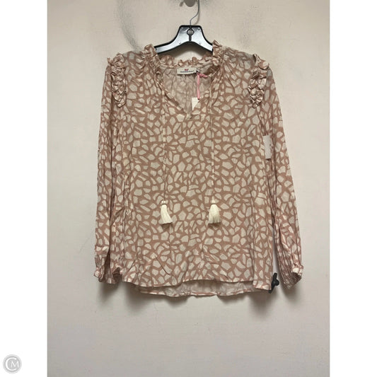 Top Long Sleeve By Vineyard Vines In Tan, Size: Xs