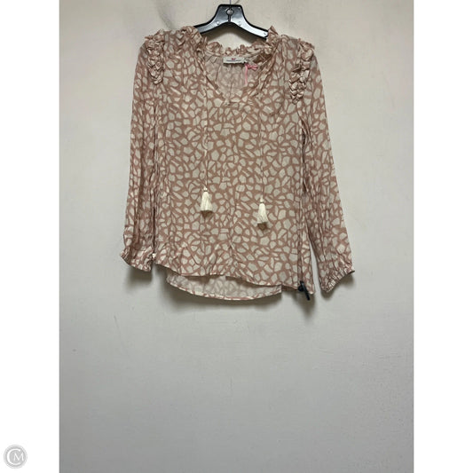 Top Long Sleeve By Vineyard Vines In Tan, Size: Xs