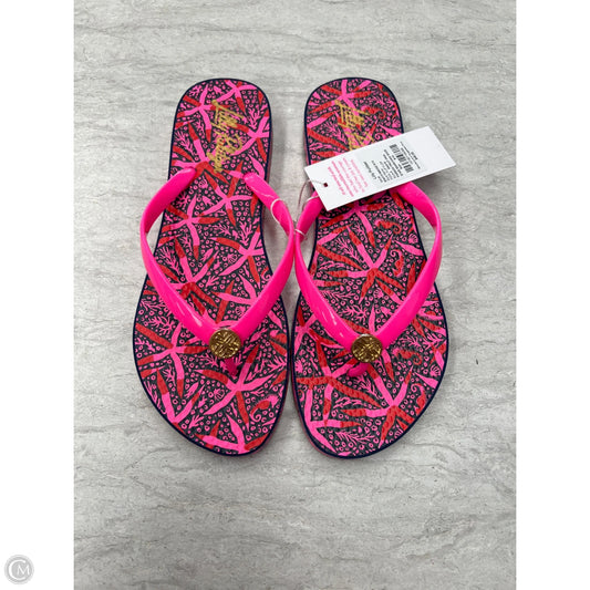Sandals Designer By Lilly Pulitzer In Pink, Size: 9