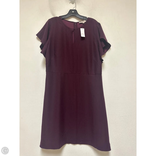 Dress Casual Midi By Loft In Purple, Size: L