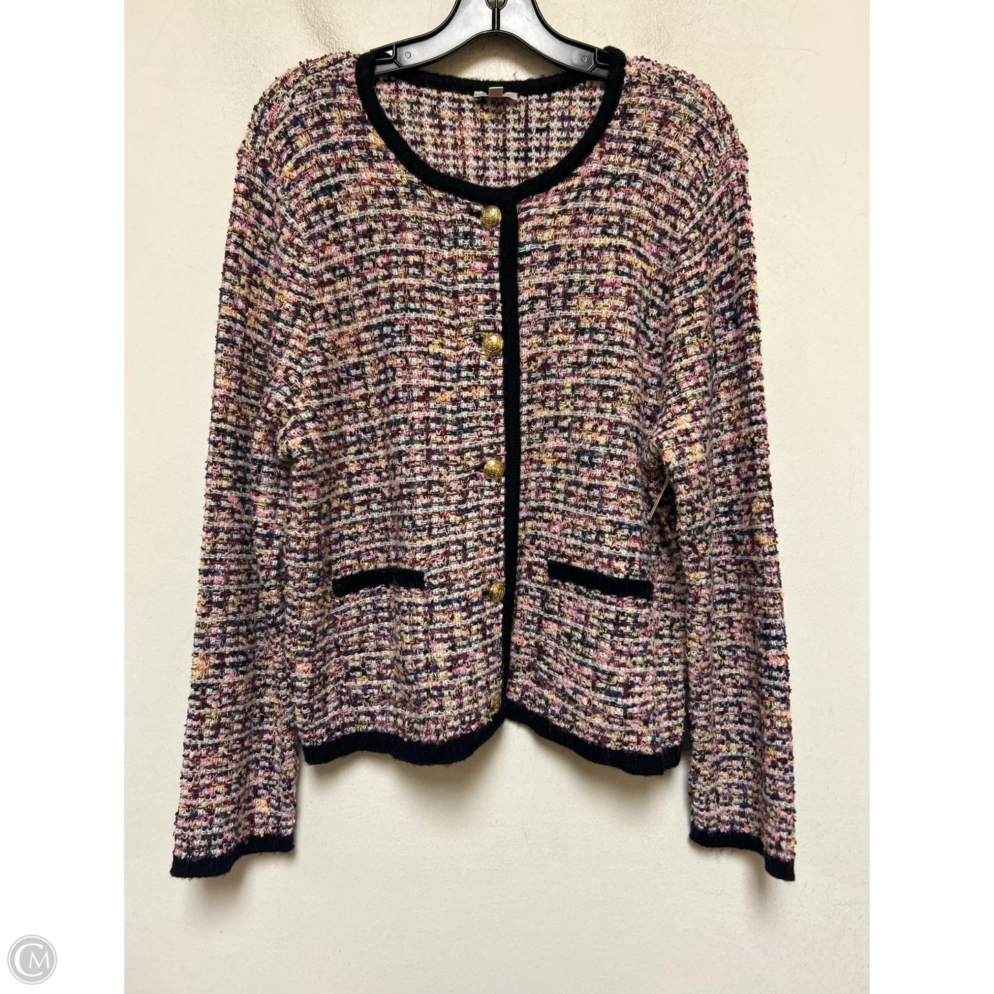 Sweater Cardigan By Talbots In Multi-colored, Size: Xl