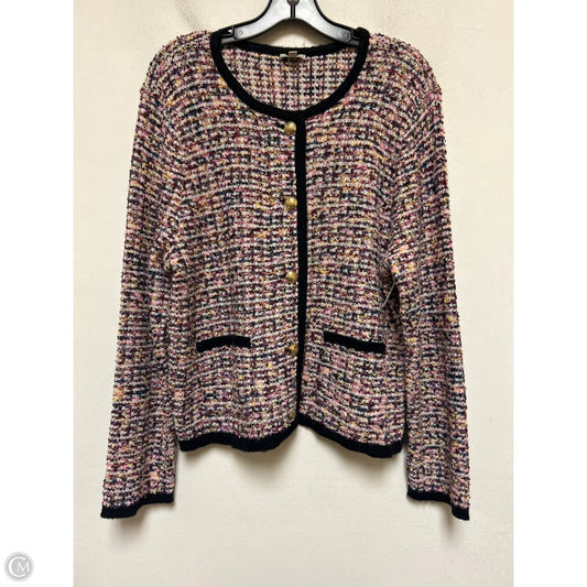 Sweater Cardigan By Talbots In Multi-colored, Size: Xl