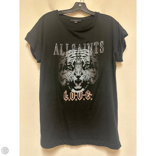 Top Short Sleeve Designer By All Saints In Black, Size: Xs