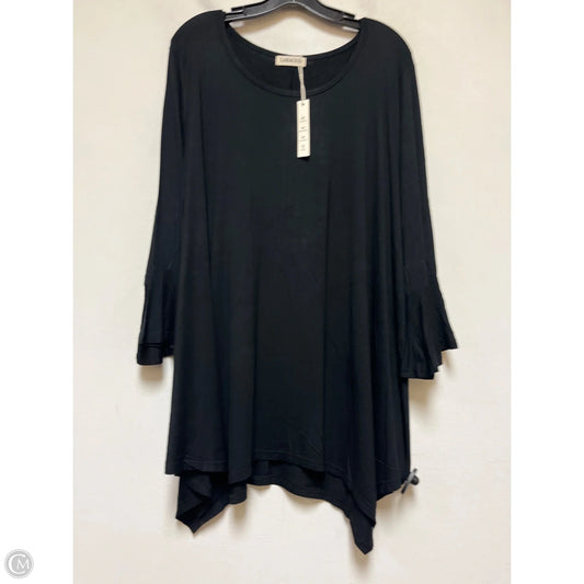 Top Short Sleeve Basic By Clothes Mentor In Black, Size: 3x