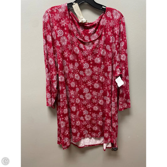 Top Long Sleeve By Clothes Mentor In Red, Size: 3x
