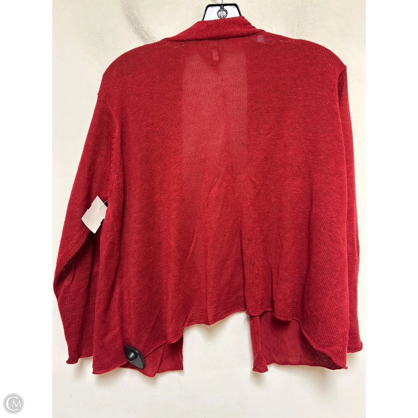 Sweater Cardigan By Eileen Fisher In Red, Size: L