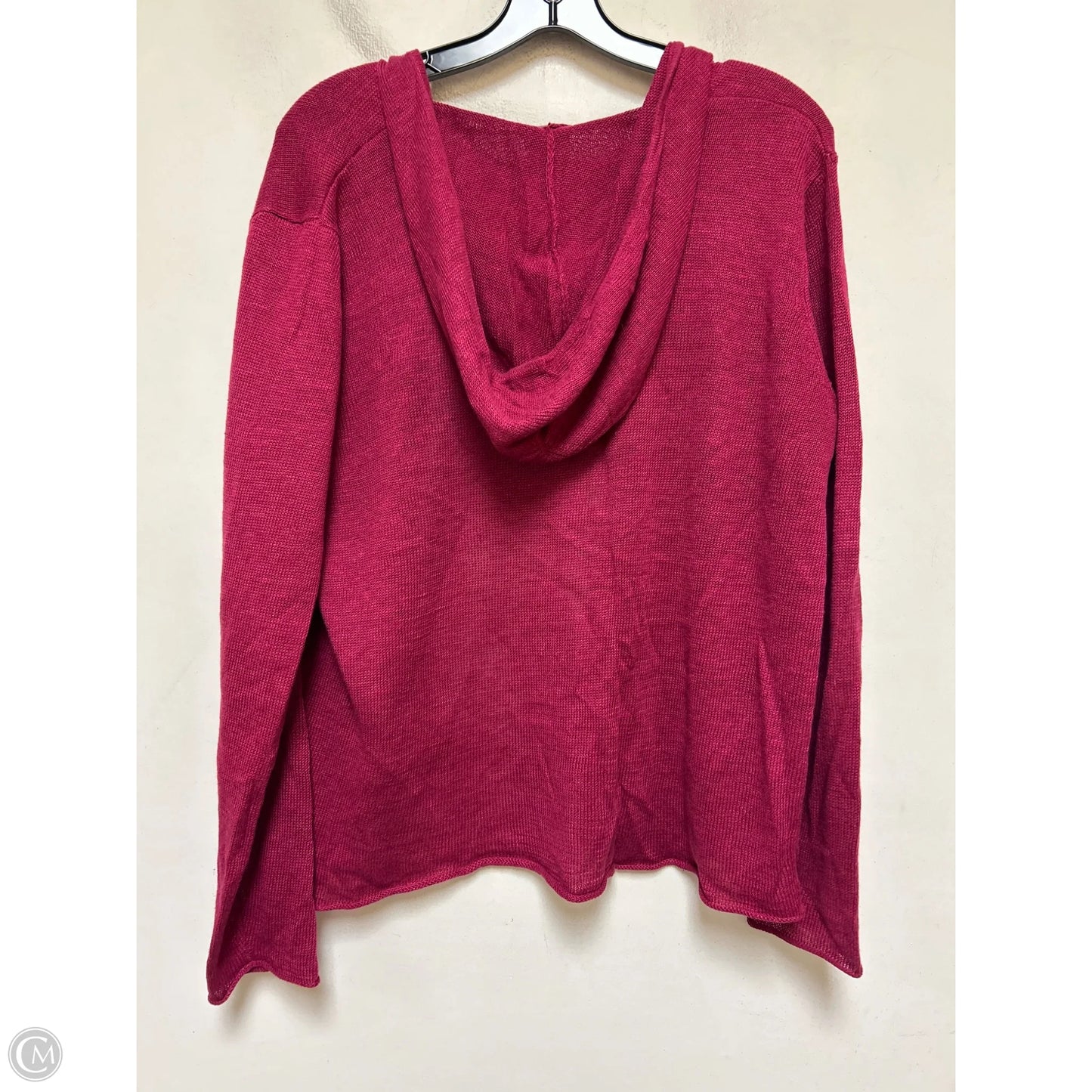 Sweater Cardigan By Eileen Fisher In Purple, Size: L