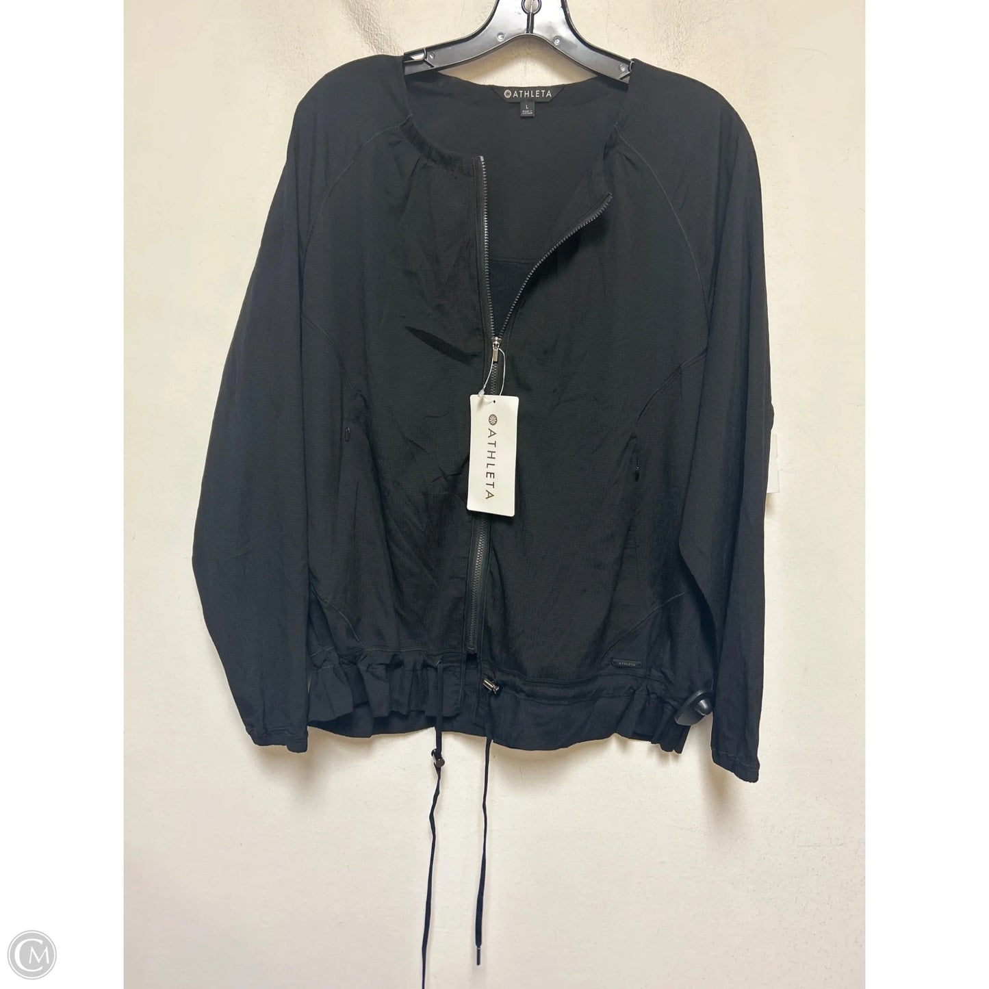 Athletic Jacket By Athleta In Black, Size: L