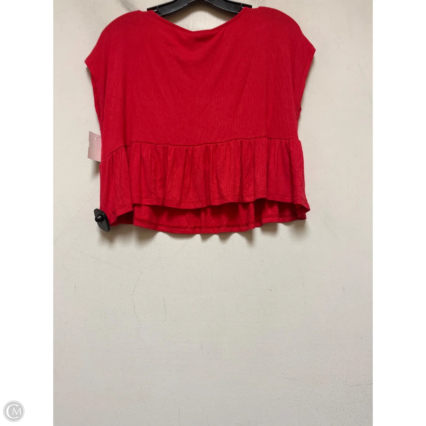 Top Short Sleeve By Aqua In Red, Size: S