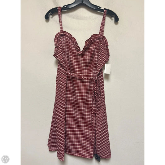 Dress Casual Short By Honey Punch In Plaid Pattern, Size: L