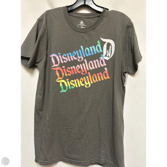 Top Short Sleeve Basic By Walt Disney In Grey, Size: M