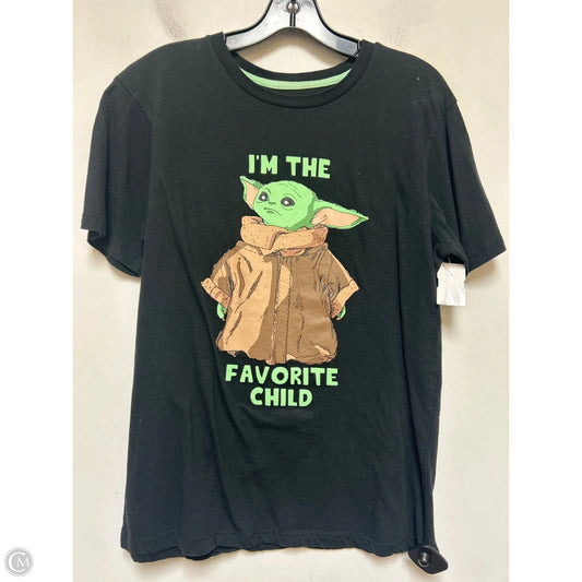 Top Short Sleeve Basic By Walt Disney In Black, Size: L