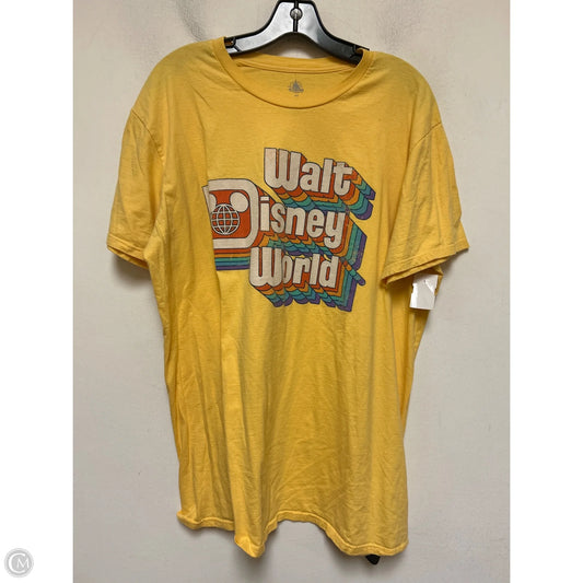 Top Short Sleeve Basic By Walt Disney In Yellow, Size: Xl