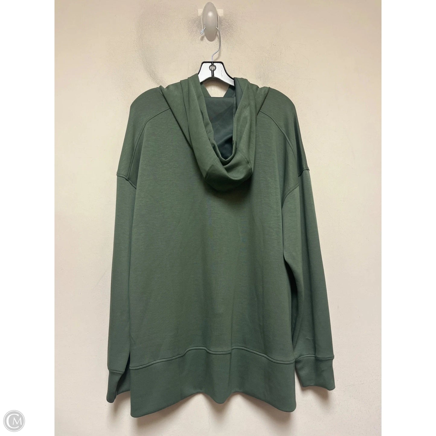 Athletic Sweatshirt Hoodie By 90 Degrees By Reflex In Green, Size: L