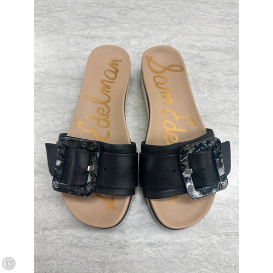 Sandals Flats By Sam Edelman In Black & Tan, Size: 6.5
