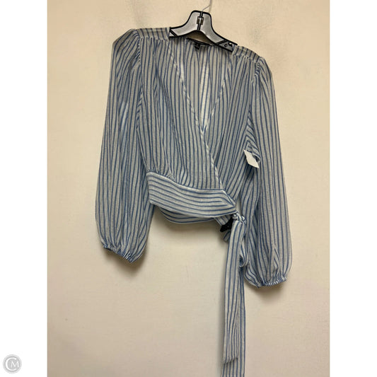Top Long Sleeve By Banana Republic In Striped Pattern, Size: S