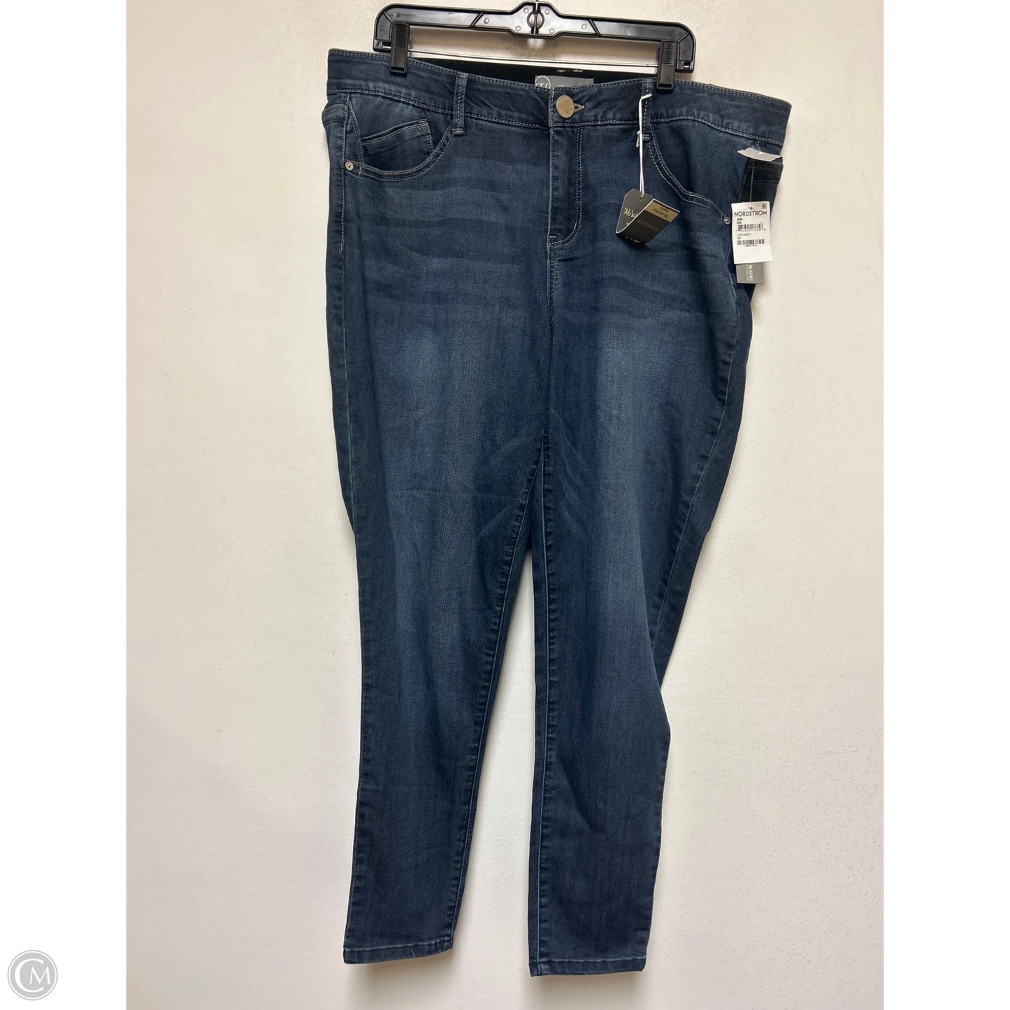 Jeans Skinny By Wit & Wisdom In Blue Denim, Size: 20
