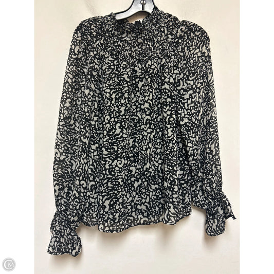 Top Long Sleeve By Sanctuary In Black & Grey, Size: L