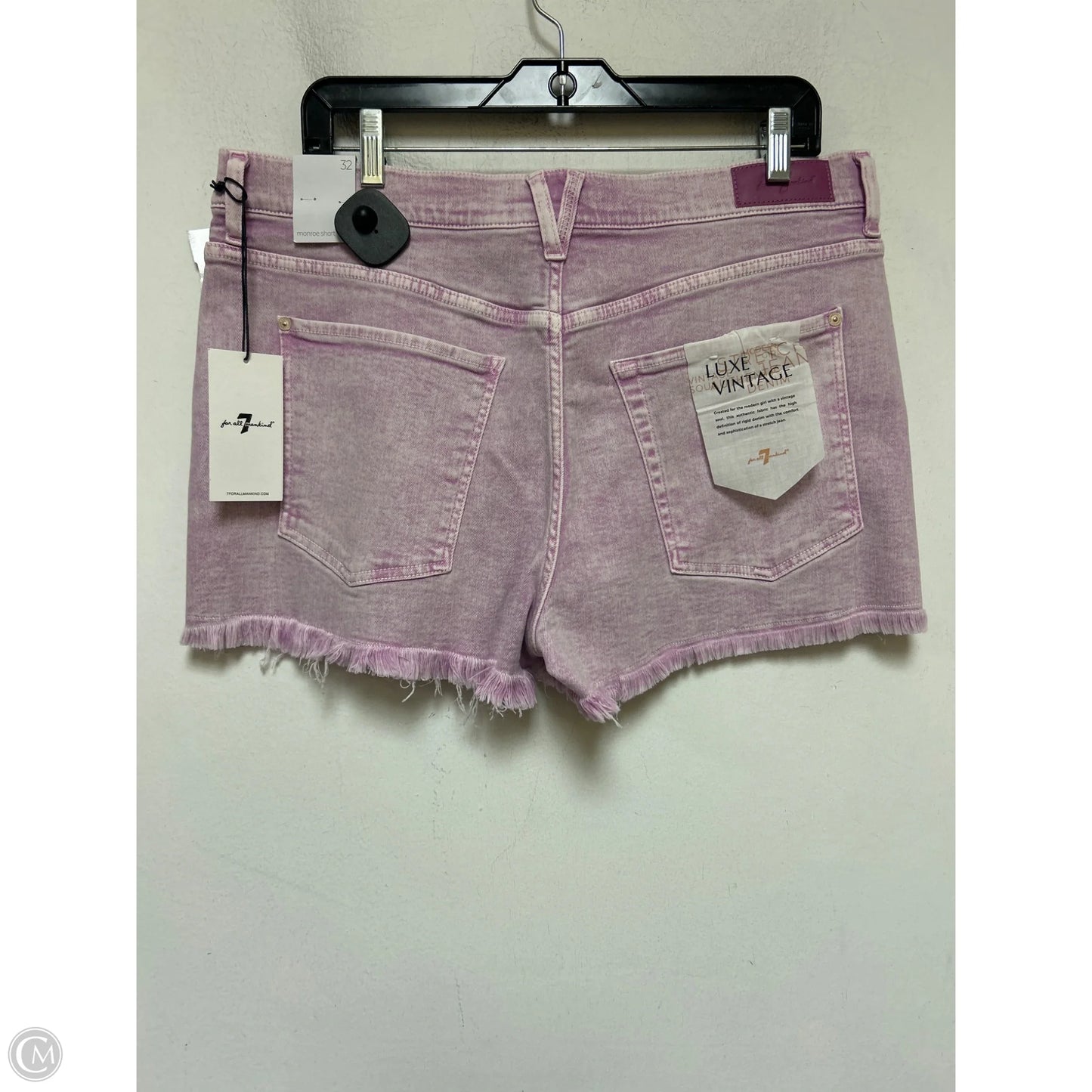 Shorts By 7 For All Mankind In Purple Denim, Size: 10