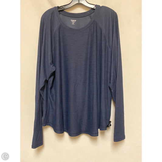 Athletic Top Long Sleeve Crewneck By Old Navy In Blue, Size: Xxl