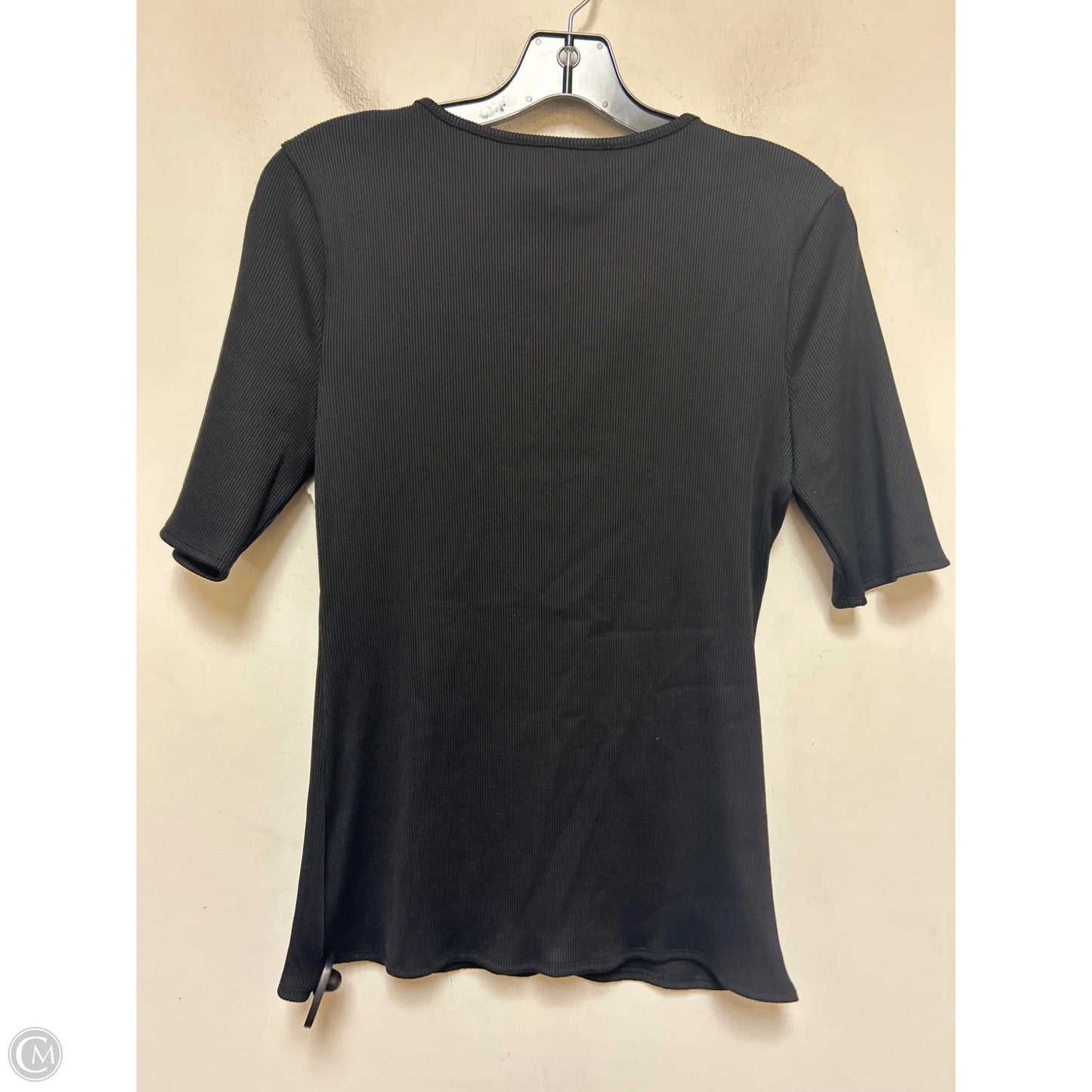 Top Short Sleeve By White House Black Market In Black, Size: L