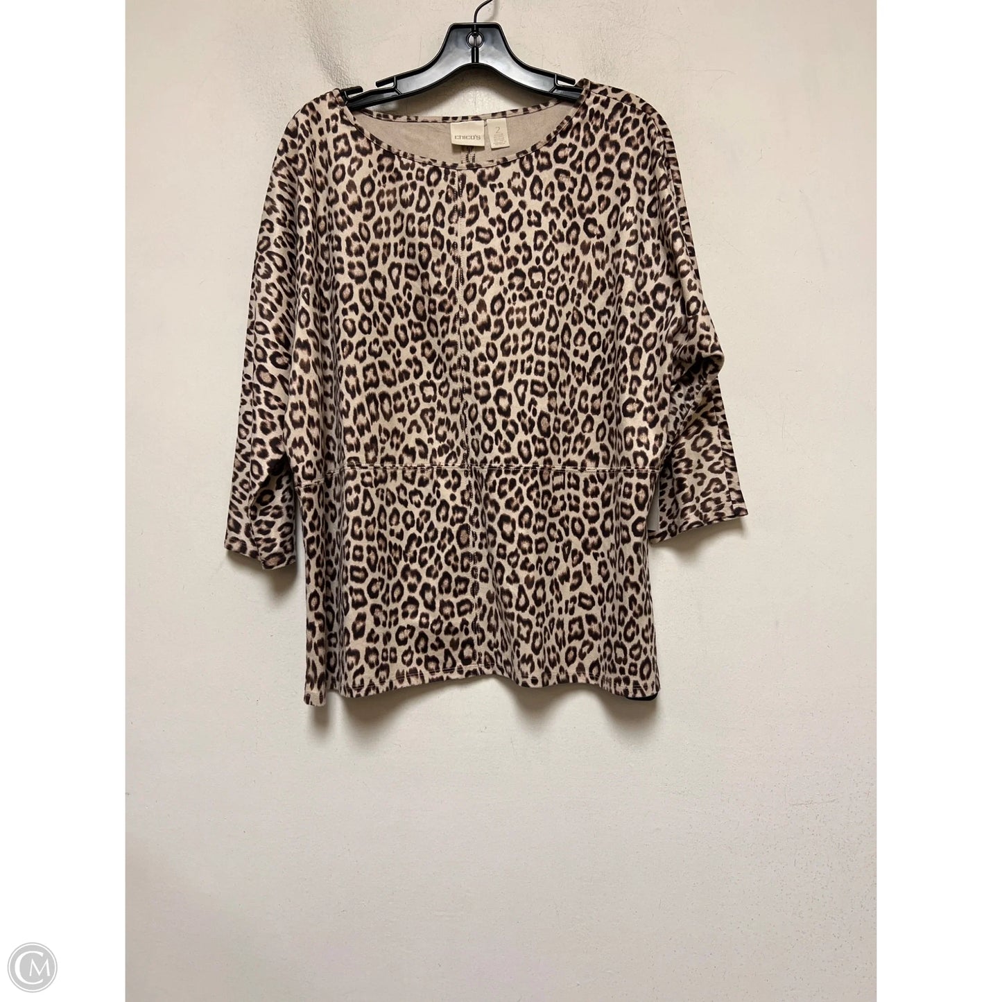 Top Short Sleeve By Chicos In Animal Print, Size: M