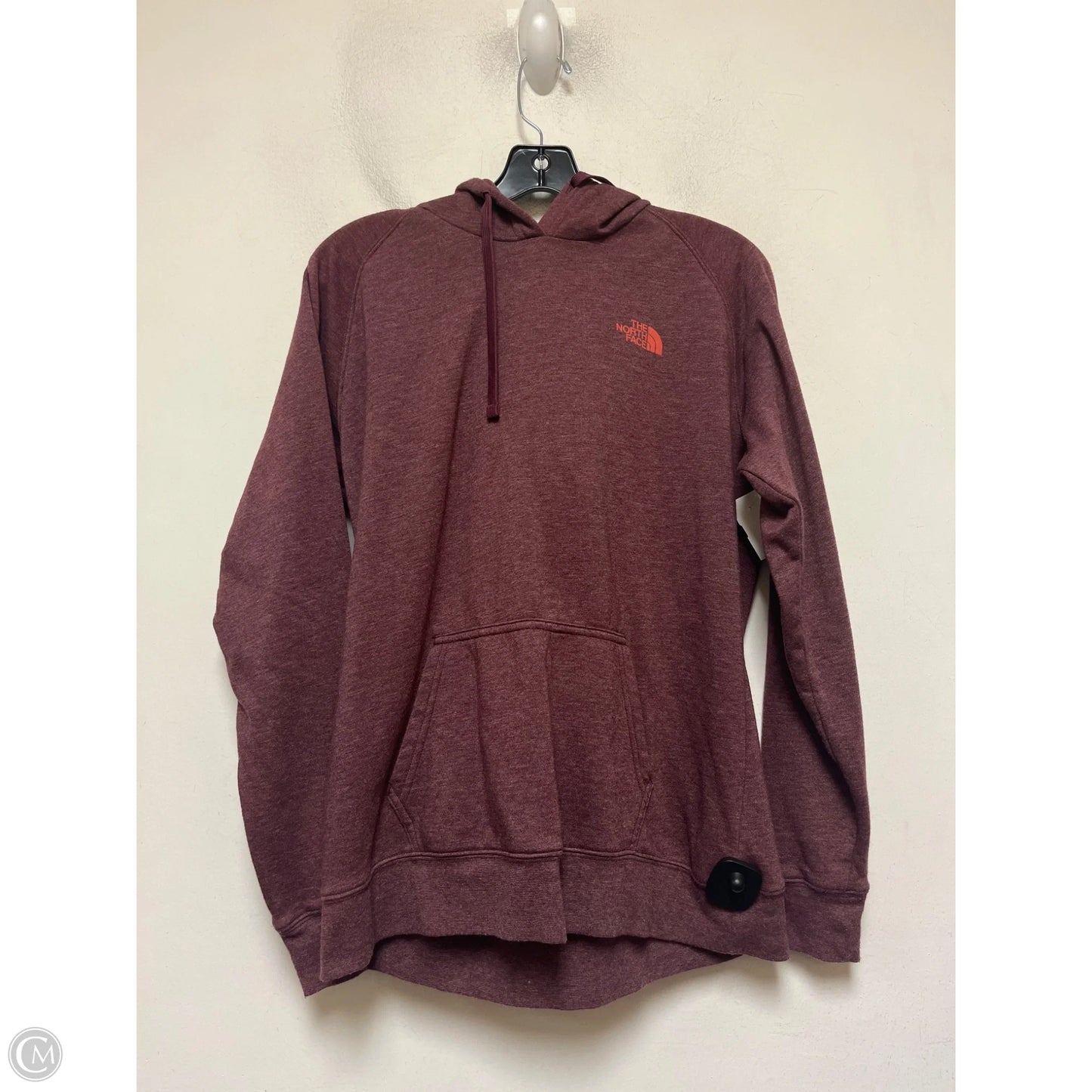 Sweatshirt Hoodie By The North Face In Maroon, Size: L