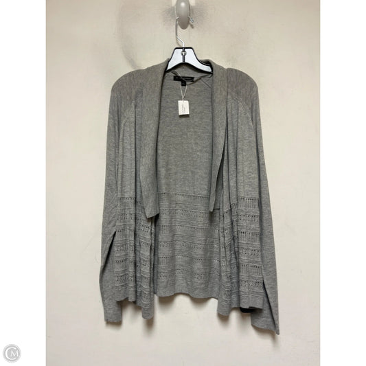 Sweater Cardigan By Banana Republic In Grey, Size: L