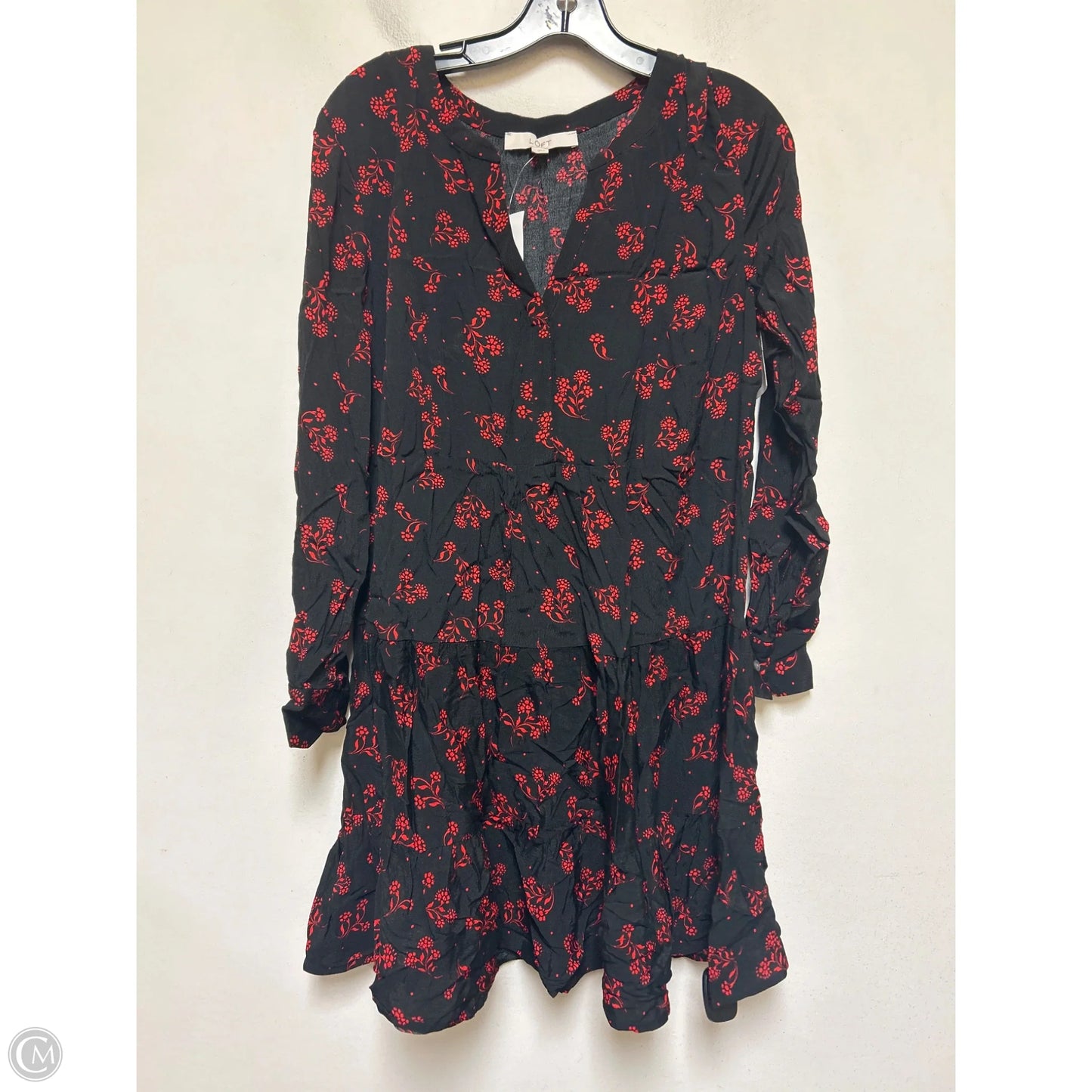 Dress Casual Short By Loft In Black & Red, Size: M