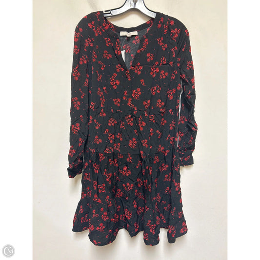 Dress Casual Short By Loft In Black & Red, Size: M