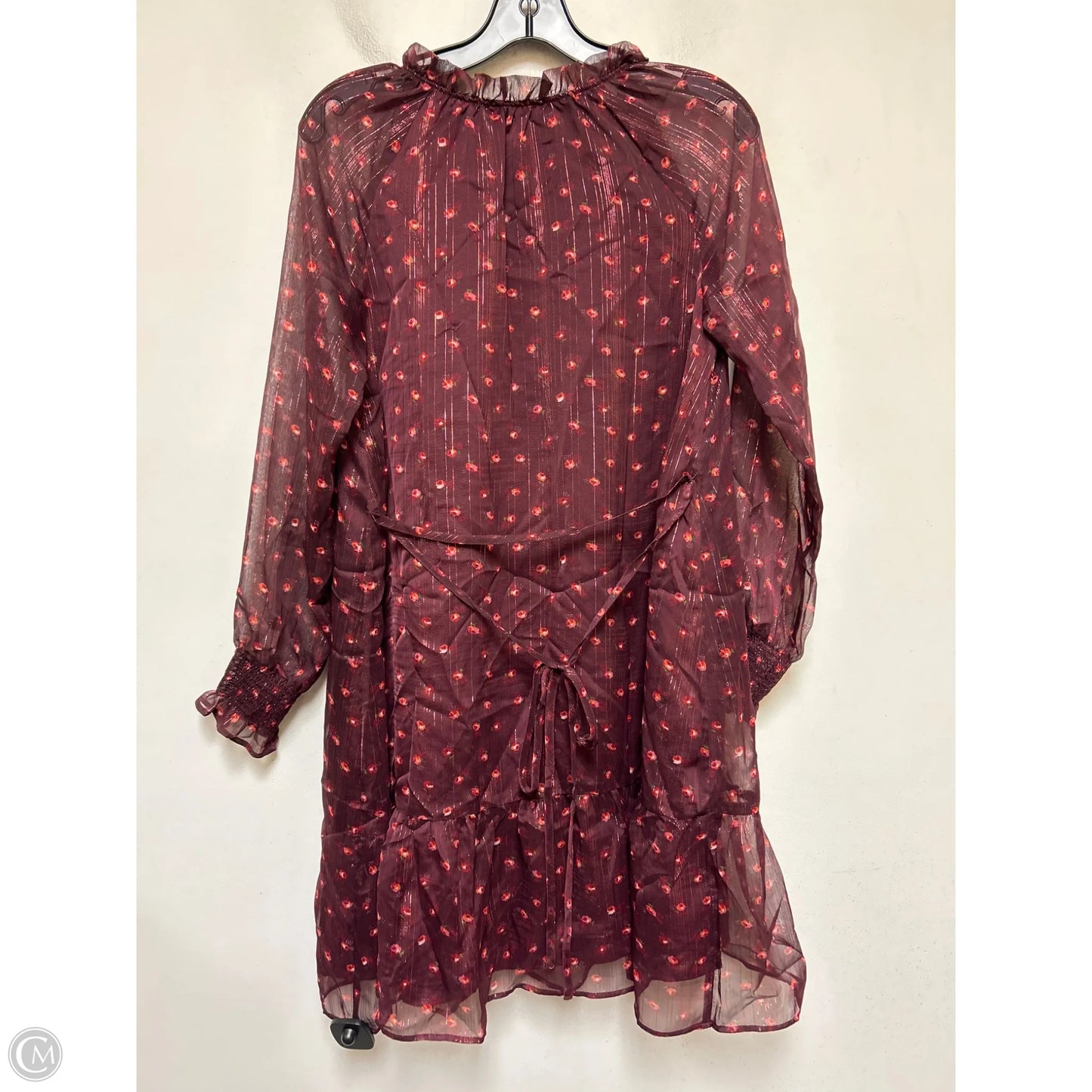 Dress Casual Short By Loft In Maroon, Size: Mp