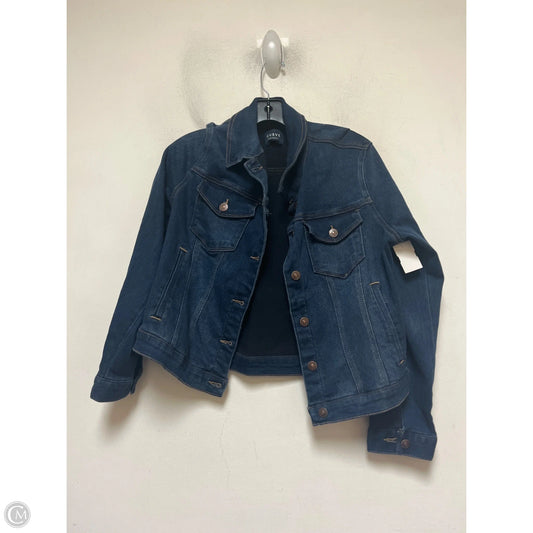 Jacket Denim By Curve Appeal In Blue Denim, Size: L