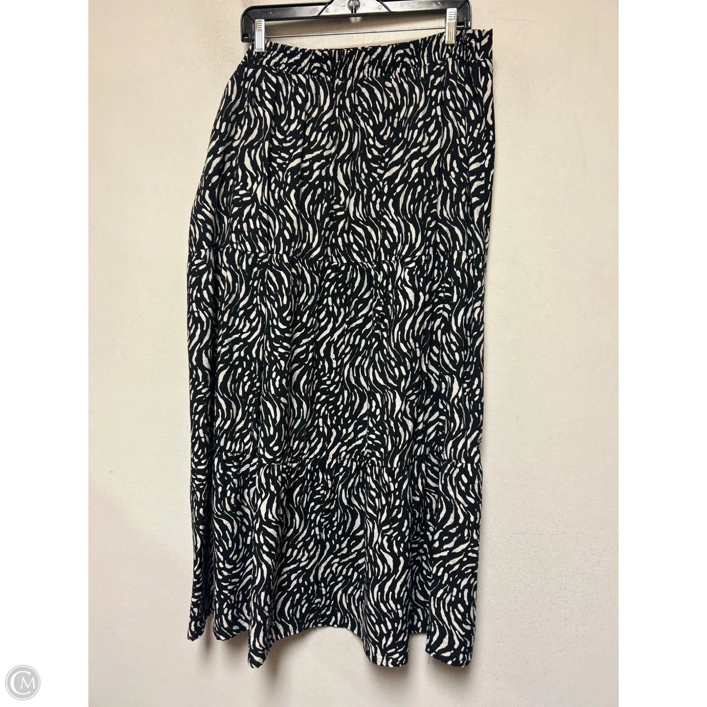 Skirt Maxi By Nine West In Black & White, Size: 20