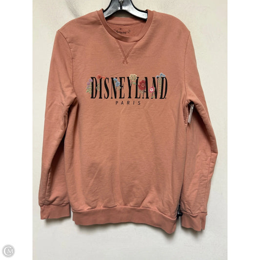 Sweatshirt Crewneck By Walt Disney In Peach, Size: M