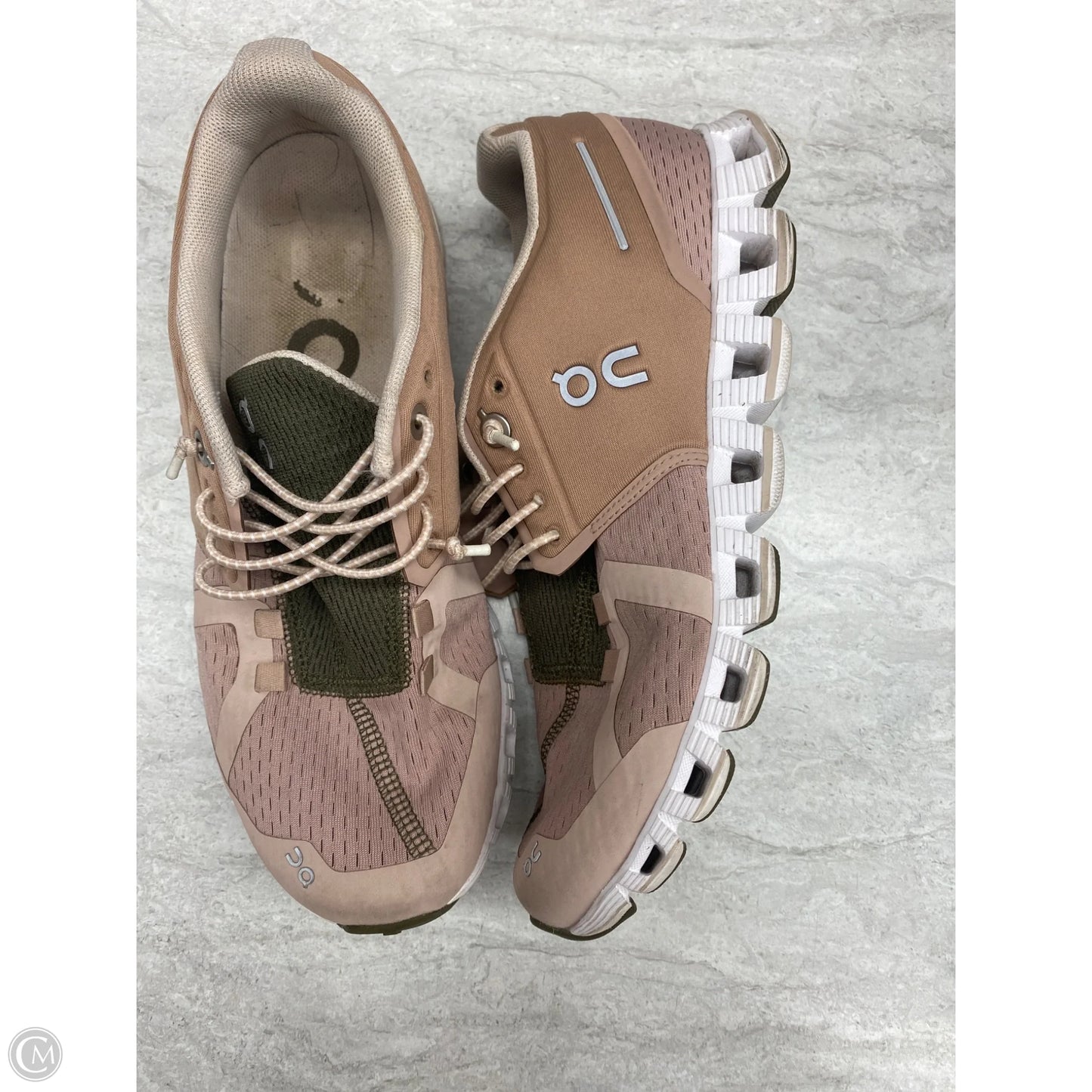 Shoes Athletic By Clothes Mentor In Green & Tan, Size: 6