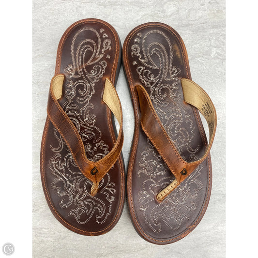 Sandals Flats By Olukai In Brown, Size: 7