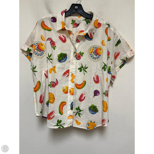 Top Short Sleeve By J. Crew In Multi-colored, Size: Xl