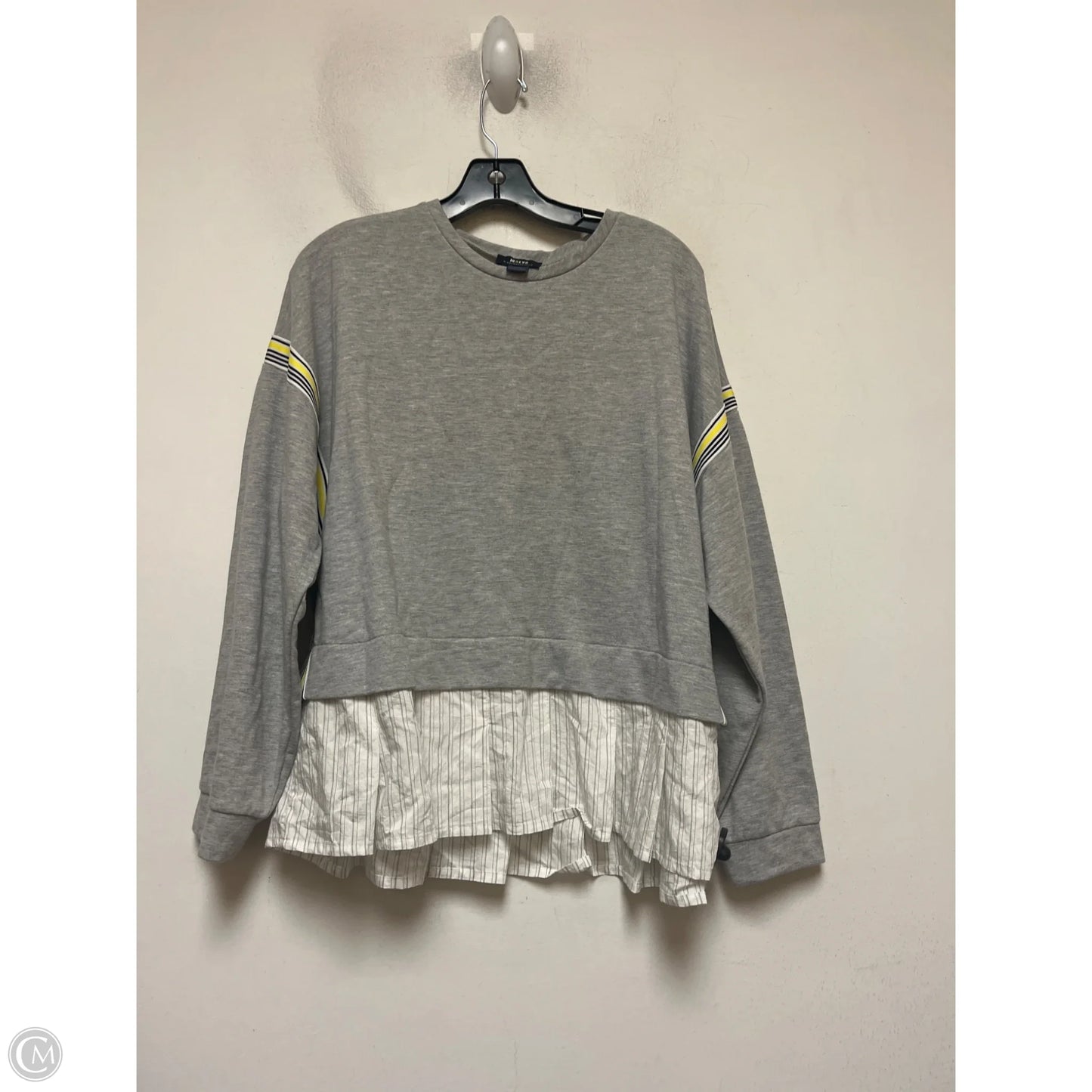 Top Long Sleeve By Maeve In Grey, Size: M