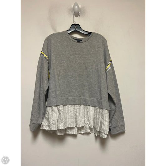 Top Long Sleeve By Maeve In Grey, Size: M