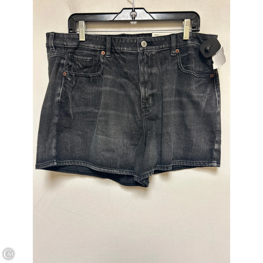 Shorts By American Eagle In Black Denim, Size: 16