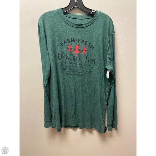 Top Long Sleeve Basic By Clothes Mentor In Green, Size: L