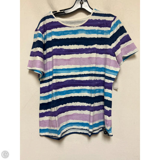 Top Short Sleeve Basic By Talbots In Blue & Purple, Size: Xl