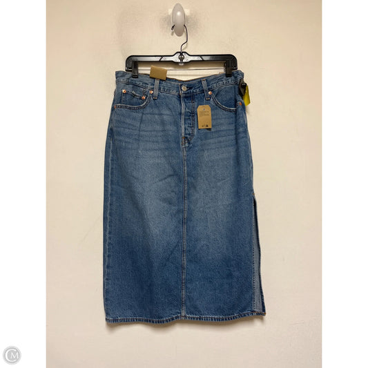 Skirt Midi By Levis In Blue Denim, Size: 6