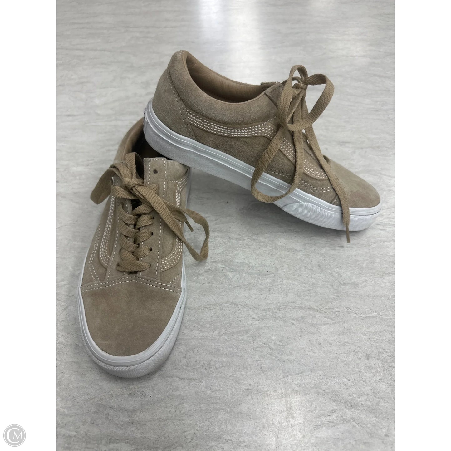 Shoes Sneakers By Vans In Tan, Size: 6.5