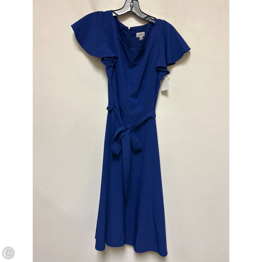Dress Casual Midi By Calvin Klein In Blue, Size: M